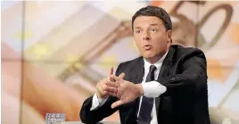  ??  ?? Braccio di ferro con Bruxelles. Il premier Matteo Renzi ospite di Porta a Porta