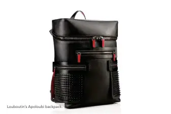  ??  ?? Louboutin’s Apoloubi backpack.