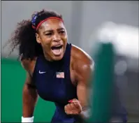  ??  ?? MEETS HER MATCH: American Serena Williams goes down to defeat against Ukraine’s Elina Svitolina at the Summer Olympics Tuesday in Rio de Janeiro.