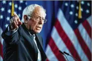  ?? SAMUEL CORUM / THE NEW YORK TIMES ?? Sen. Bernie Sanders announces his Medicare for All plan during a campaign event Wednesday in Washington.