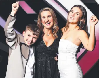  ?? Picture: Nigel Wright ?? Big Brother winner Reggie Bird with children Lucas, 12, and Mia, 15.