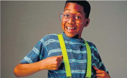  ??  ?? Jaleel White, who portrayed the nerdy Steve Urkel, is the rare child actor who doesn’t shun the role that made them famous.