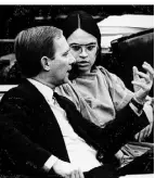  ?? FOTO: DPA ?? Schäuble 1984 mit der Grünen-Abgeordnet­en Christa Nickels.