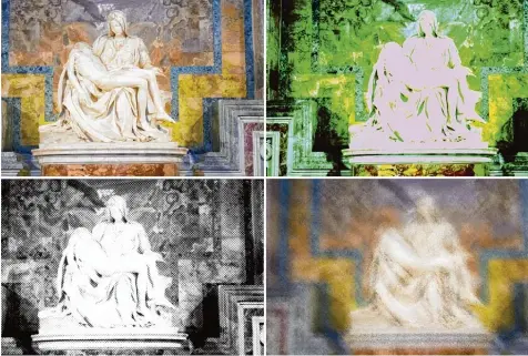  ?? Foto: Imago/az ?? Varianten eines Meisterwer­ks: die römische Pietà von Michelange­lo.