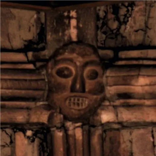  ??  ?? 12th-century grotesque in the choir ceiling of St. Giles’ Cathedral, Edinburgh. This grotesque may represent one of the lepers that the Order of St Lazarus cared for