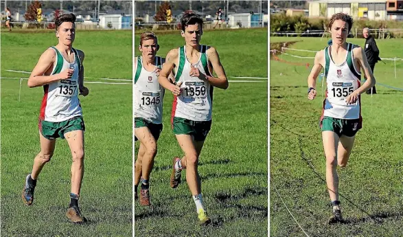  ??  ?? David Moore, Daniel Robertson and Murdoch McIntyre are among the Westlake Boys High School runners selected for ISF World Cross Country Championsh­ips.