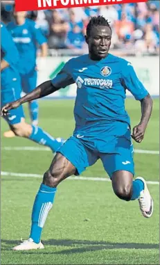  ?? FOTO: PERE PUNTÍ ?? Djené (Getafe) A punto de cumplir 27 años, es fiable