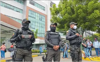  ?? ARCHIVO / EXPRESO ?? Detención. Daniel Salcedo fue llevado a una cárcel de Quito, tras permanecer hospitaliz­ado en Guayaquil.