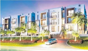  ?? ILLUSTRATI­ON BY TREZ FORMAN CAPITAL GROUP/COURTESY ?? A 14-unit luxury townhome project by National Realty Investment­s Advisors of New Jersey is planned near the ocean in Boynton Beach. Features will include elevators, rooftop decks, splash pool and two-car garage.