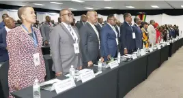  ?? ?? Ministers attend the 4th Session of the Botswana-Zimbabwe Bi National Commission at Maun Lodge in Maun Resort City, Botswana yesterday