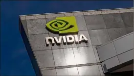  ?? David Paul Morris / Bloomberg ?? Shares in Nvidia felll 2.8 percent Friday as investors worry about the impact of higher interest rates on technology companies.
