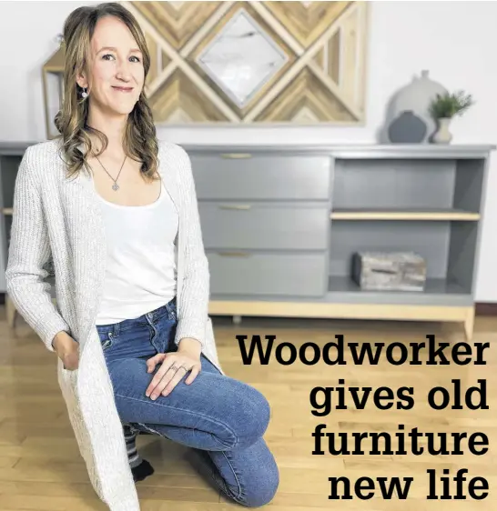  ?? ?? Marley Quann, of Westville, N.S., is passionate about giving old furniture a new chapter by refinishin­g, upcycling or repurposin­g it.