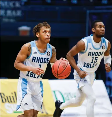  ?? File photo ?? Fatts Russell (1) and the URI men’s basketball team needs to win the Atlantic 10 Tournament to make the NCAA Tournament. The Rams face Virginia Commonweal­th in the first round of the tournament Thursday at 3:30 p.m.