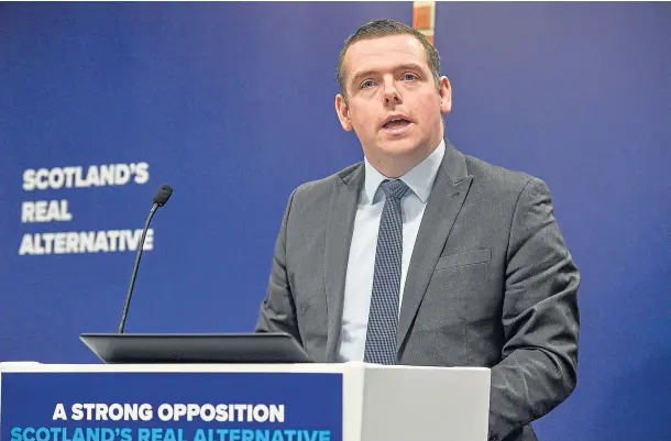  ?? In Scotland. ?? CLAIM: Douglas Ross says that the Scottish Conservati­ves represent working-class people more than any other political party