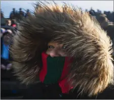  ??  ?? Gillian Lacey was braving the cold at the start of the match in Aughrim but had developed a warm glow by the final whistle.