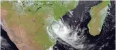  ?? ?? Cyclone Freddy’s epic life span ended in southern Africa. Image: Meteosat-9