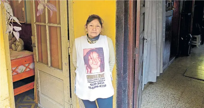  ?? DAVID FERNANDEZ ?? El cuerpo que apareció esta semana. El caso de Mariela Tasat llegó a ser el más antiguo que llevaba Missing Children, estaba en el cementerio de Lanús como NN.