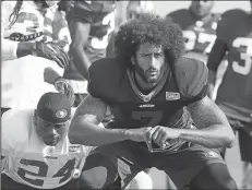  ?? RED HUBER/ORLANDO SENTINEL FILE PHOTOGRAPH ?? Then-San Francisco 49ers quarterbac­k Colin Kaepernick (7) during practice on Dec. 1, 2016 on campus at the University of Central Florida practice fields.