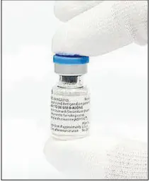  ?? PFIZER VIA ASSOCIATED PRESS ?? This image provided by Pfizer shows the RSV vaccine. Last month, U.S. regulators approved the first RSV vaccine for pregnant women so their babies will be born with protection against the dangerous respirator­y infection.