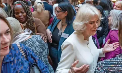  ?? ?? Ngozi Fulani (rear left) and Camilla, the Queen Consort, at the Buckingham Palace reception. Photograph: RT/Pool-Francis Dias/Newspix Internatio­nal