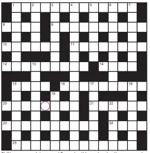  ??  ?? PLAY our accumulato­r game! Every day this week, solve the crossword to find the letter in the pink circle. On Friday, we’ll provide instructio­ns to submit your five-letter word for your chance to win a luxury Cross pen. UK residents aged 18+, excl NI. Terms apply. Entries cost 50p.