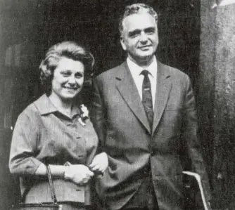  ?? FOTO REPRO LN ?? Profesor Ota Gregor s první manželkou na fotografii z roku 1946