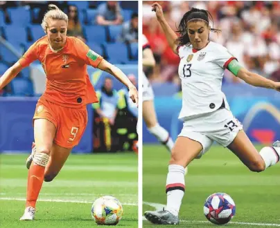  ?? AFP ?? Vivianne Miedema y Alex Morgan.