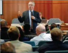  ?? MORGAN LEE — THE ASSOCIATED PRESS ?? In this Monday file photo, attorney and human resources consultant Edward Mitnick of Just Training Solutions provides mandatory anti-harassment training to New Mexico state lawmakers in Santa Fe, N.M. The training is part of an effort to make the...