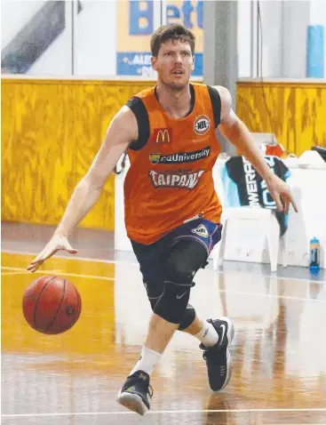  ?? Picture: BRENDAN RADKE ?? PRESEASON STANDOUT: Taipans captain Cameron Gliddon, last year’s tournament MVP, trains in Cairns ahead of their NBL Blitz opener against the New Zealand Breakers.