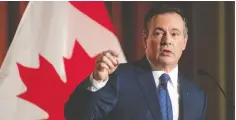  ?? ADRIAN WYLD / THE CANADIAN PRESS ?? Alberta Premier Jason Kenney speaks in Ottawa on Monday.