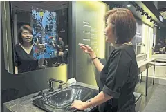  ??  ?? Kohler will launch voice-lit mirrors for bathrooms in Thailand next year. Introduced in the US this year, they start at US$1,000.