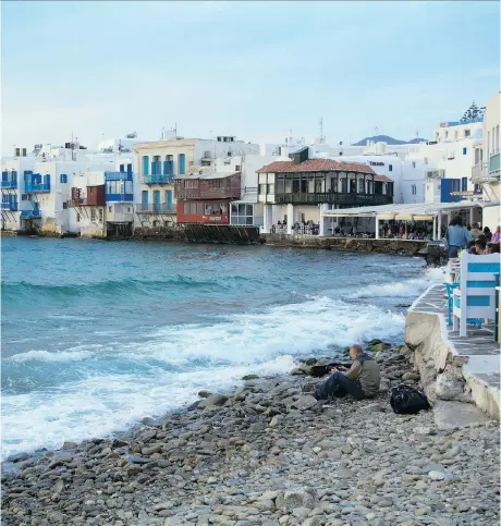  ?? AARON SAUNDERS ?? In just four days, Celestyal Olympia sails to six destinatio­ns, including Mykonos.