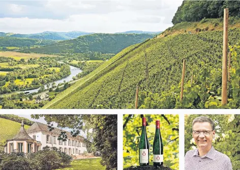  ?? FOTOS: WEINGUT VON OTHEGRAVEN ?? Günther Jauch baut auf seinem Weingut, das seit 1805 der Familie gehört, auch in Steillagen an.