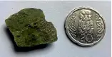  ??  ?? A sample of 2.7 billion-year-old peridotite rock found on the shores of Lake Wa¯naka.