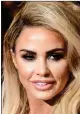  ??  ?? „ Katie Price will settle with creditors.