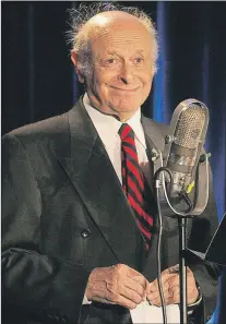  ?? ASSOCIATED PRESS FILE PHOTO ?? In this June 7, 2005 picture Buddy Elias, Anne Frank’s cousin and only living relative of Frank, speaks at The Anne Frank Center USA’s “Anne Frank 75th Birthday Tribute”, a gala honoring the life of Frank, in New York. Elias, who committed his life to...