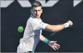  ?? REUTERS ?? Novak Djokovic during his second-round match against Frances Tiafoe of the US on Wednesday.