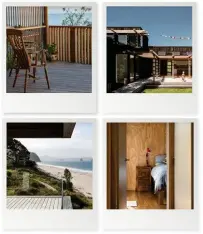  ??  ?? Top right John Meluish surrounds a Kāpiti Coast retreat with bush and dunes. (p.82). Top left Emma Morris designs a family beach house at Langs for her parents (p.56). Above right Vaughn McQuarrie manages views and sun on a south-facing site. (p.62)....