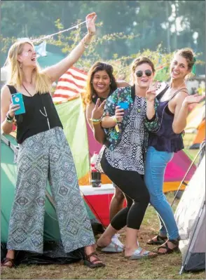  ?? (Courtesy pics) ?? A section of excited festivalgo­ers during last year’s festival at the campsite.