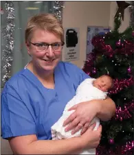  ??  ?? Consultant obstetrici­an Ann Duncan Princess with Sophia Brothersto­n, from Bishopbrig­gs