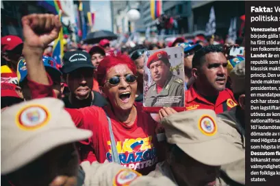  ?? FOTO: ARIANA CUBILLOS/AP ?? Utmanar Maduro. Demonstrat­ioner för och emot president Nicolás Maduro har avlöst varandra.