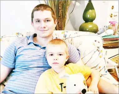  ?? ?? On May 23, 2019, Michael Lamb donated his kidney to his son, Liam, who had previously lost kidney function due to a strand of Escherichi­a coli. (Submitted photo)