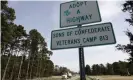  ?? Photograph: Jacquelyn Martin/AP ?? A section of highway that has been adopted by the Sons of Confederat­e Veterans Camp 813 is seen in Alamance County, North Carolina, last year.