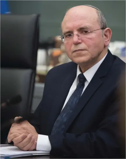  ?? (Hadas Parush/Flash90) ?? NATIONAL SECURITY COUNCIL head Meir Ben-Shabbat attends a state audit committee meeting at the Knesset in 2018.