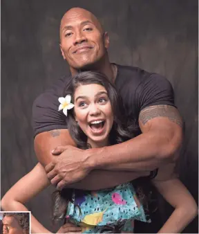  ?? DAN MACMEDAN, USA TODAY ?? “Dwayne is larger than life, both in real life as well as in our film,” Auli’i Cravalho says. “He’s also a big softie.”