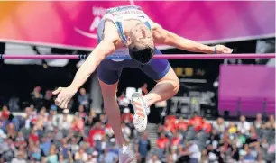  ??  ?? Jonathan Broom-Edwards competes in the Men’s High Jump T44 Final during day nine of the 2017 World Para Athletics Championsh­ips Victoria Jones/PA Wire.