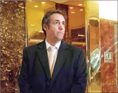  ?? BRYAN R. SMITH/AFP ?? This file photo taken on December 16, 2016, shows attorney Michael Cohen as he arrives at Trump Tower for meetings with US President Donald Trump in New York.