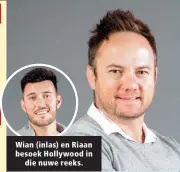  ??  ?? Wian (inlas) en Riaan besoek Hollywood in die nuwe reeks.