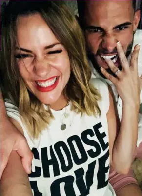  ??  ?? Romance: Caroline Flack was briefly engaged to Andrew Brady in 2018