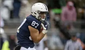  ?? Associated Press ?? Penn State tight end Pat Freiermuth appealed to the Big Ten, asking the conference to reconsider the decision to cancel the 2020 seaosn.